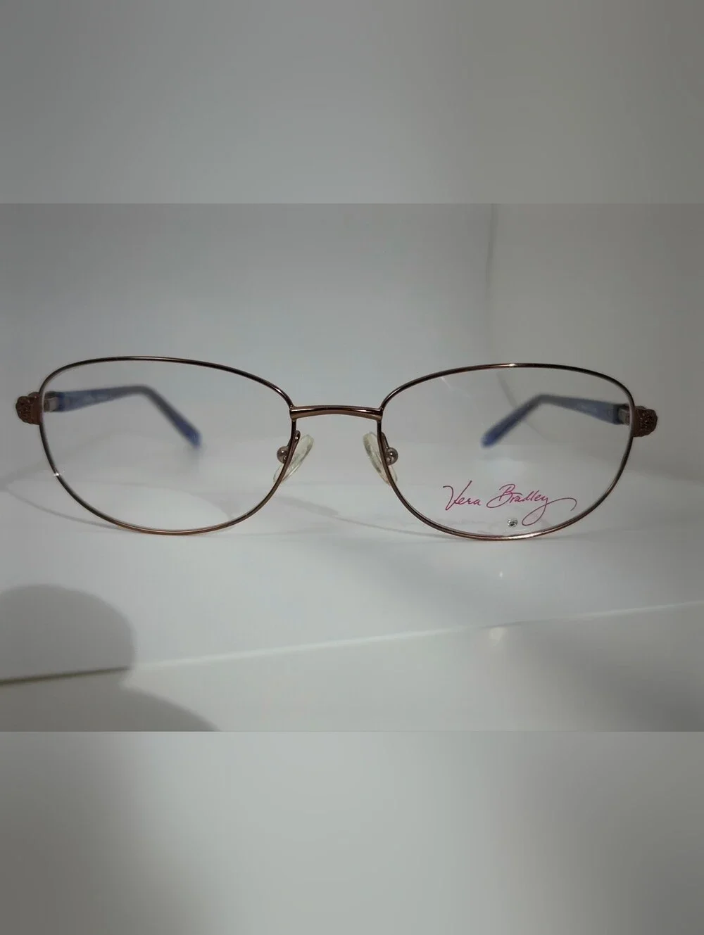 Vera Bradley Penelope. Oval Metal Eyeglasses in African Violet.